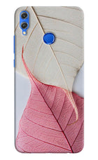 White Pink Leaf Honor 8X Hard Case Back Cover by Casekaro