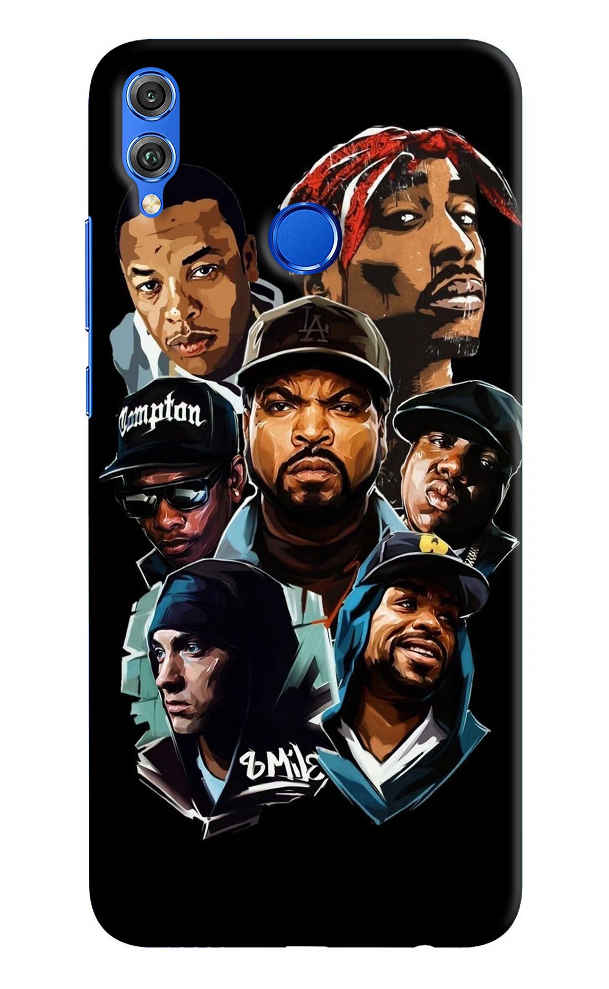 Rappers Honor 8X Hard Case Back Cover by Casekaro