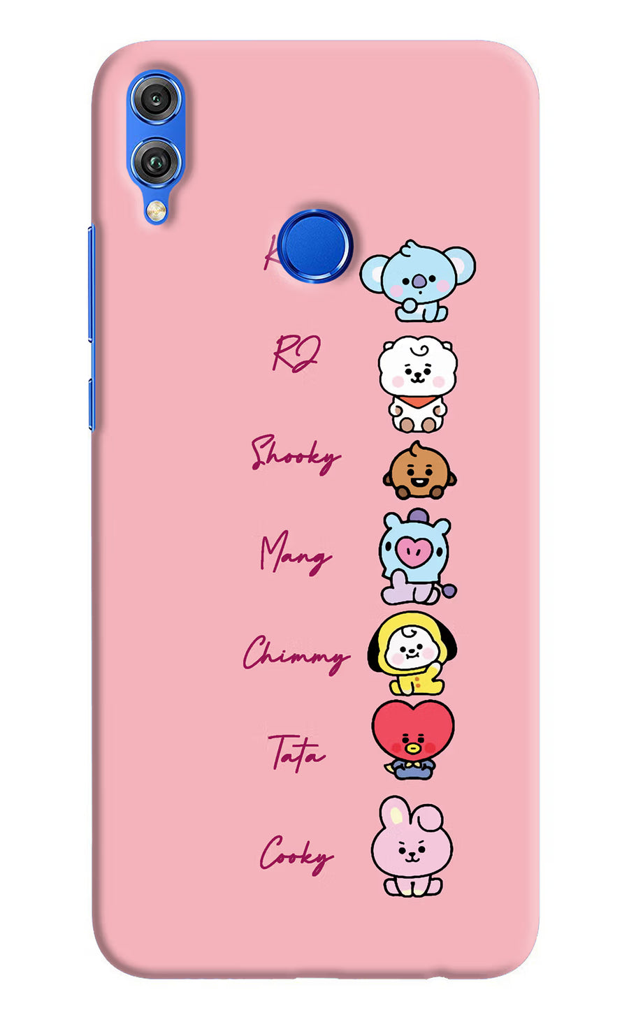 BTS names Honor 8X Back Cover, Hard case