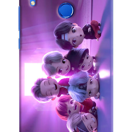 BTS Chibi Honor 8X Hard Case Back Cover by Casekaro