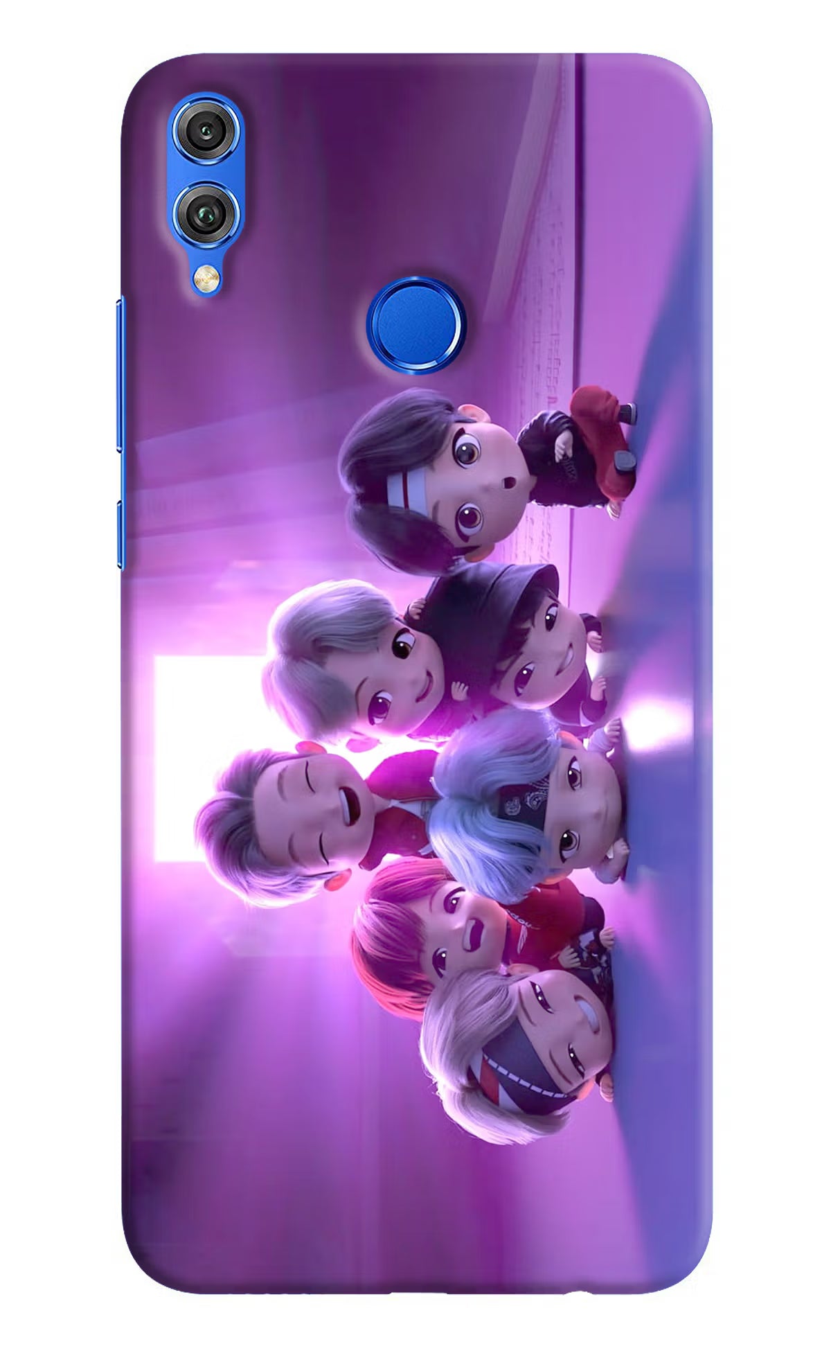 BTS Chibi Honor 8X Hard Case Back Cover by Casekaro