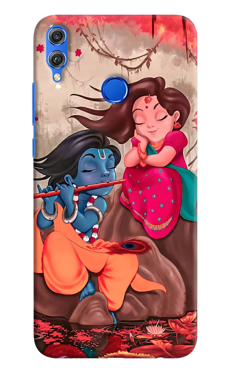 Radhe Krishna Honor 8X Back Cover, Hard case