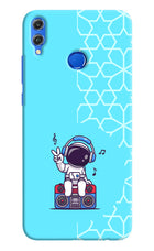 Cute Astronaut Chilling Honor 8X Hard Case Back Cover by Casekaro