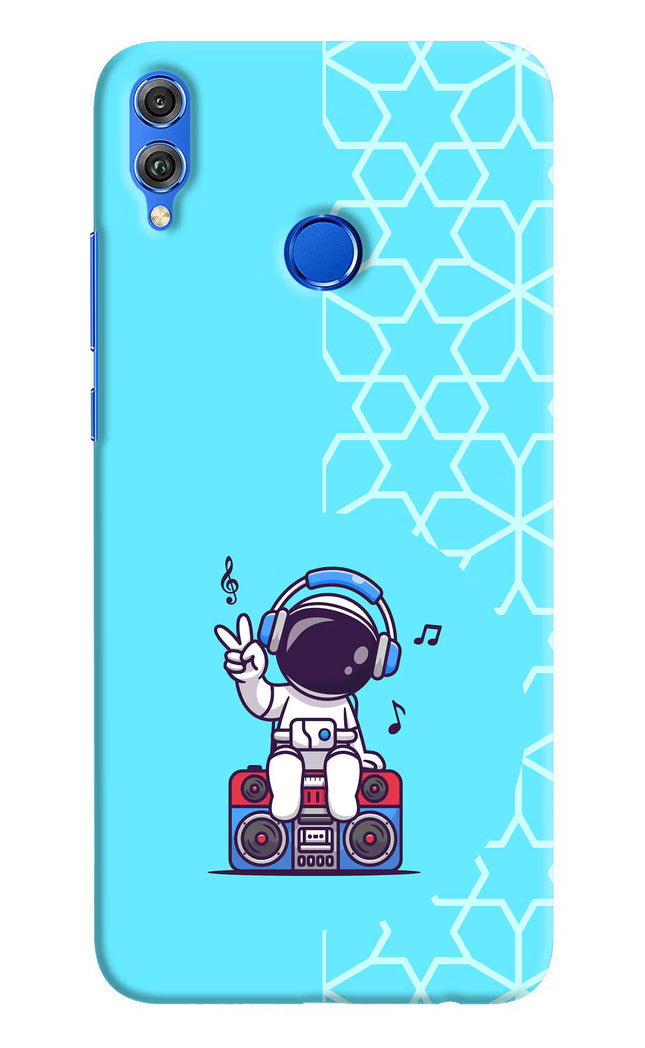 Cute Astronaut Chilling Honor 8X Hard Case Back Cover by Casekaro