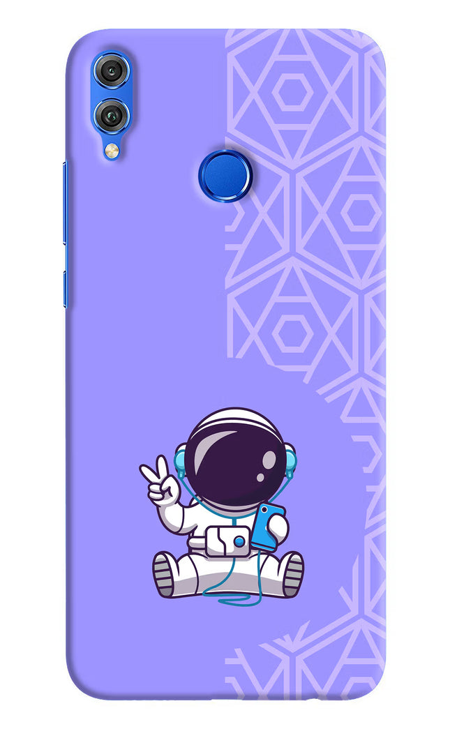 Cute Astronaut Chilling Honor 8X Hard Case Back Cover by Casekaro