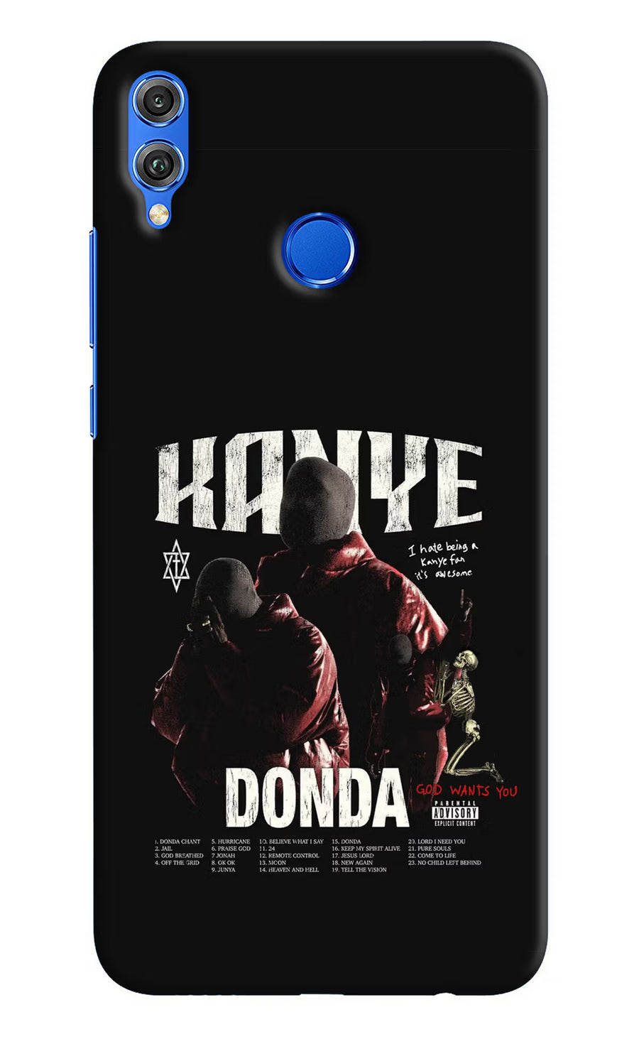Donda Kanye West Honor 8X Back Cover, Hard case
