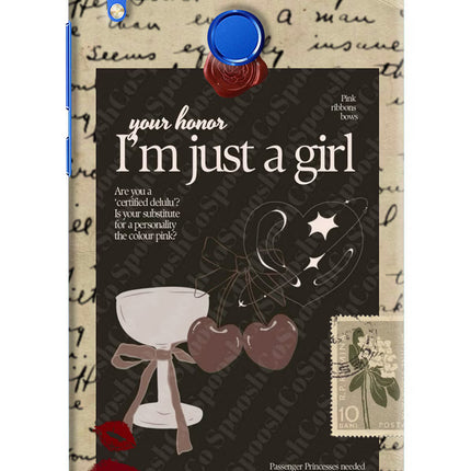 I am just a girl Honor 8X Hard Case Back Cover by Casekaro