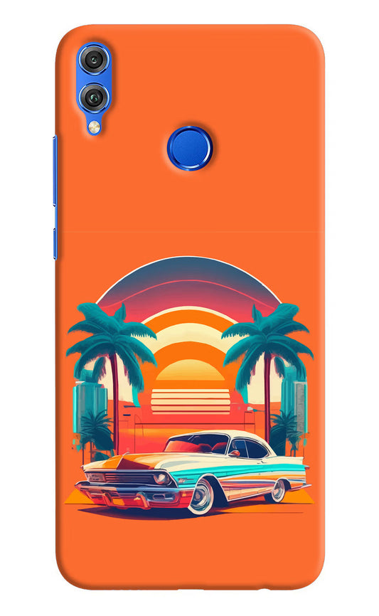 Palm Drive 80s Honor 8X Hard Case Back Cover by Casekaro