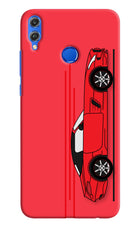 Red Velocity Honor 8X Hard Case Back Cover by Casekaro