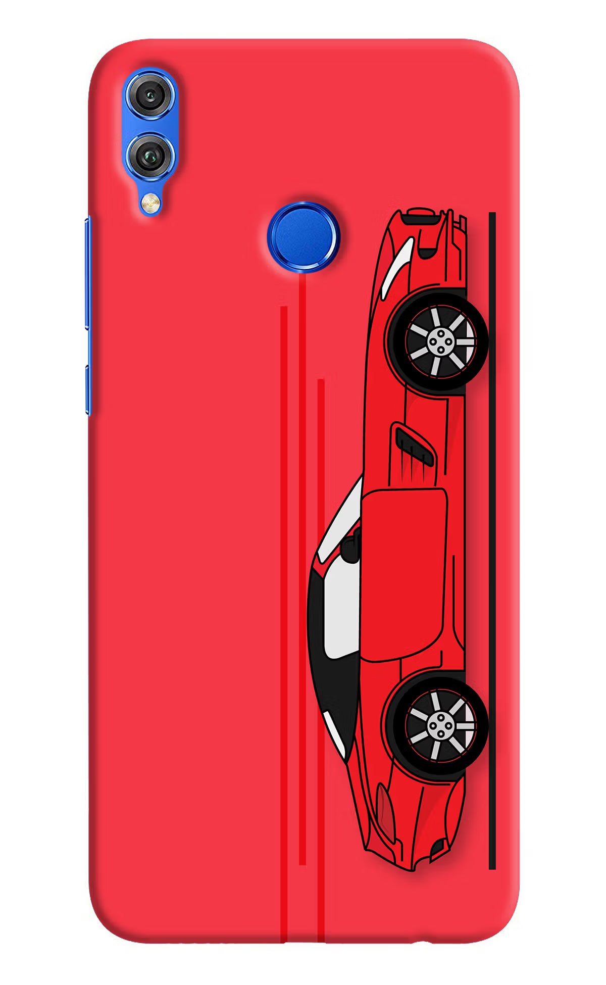 Red Velocity Honor 8X Hard Case Back Cover by Casekaro