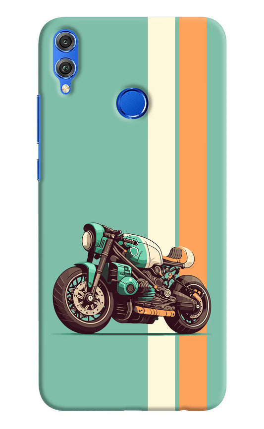 Striped Moto Drift Honor 8X Hard Case Back Cover by Casekaro