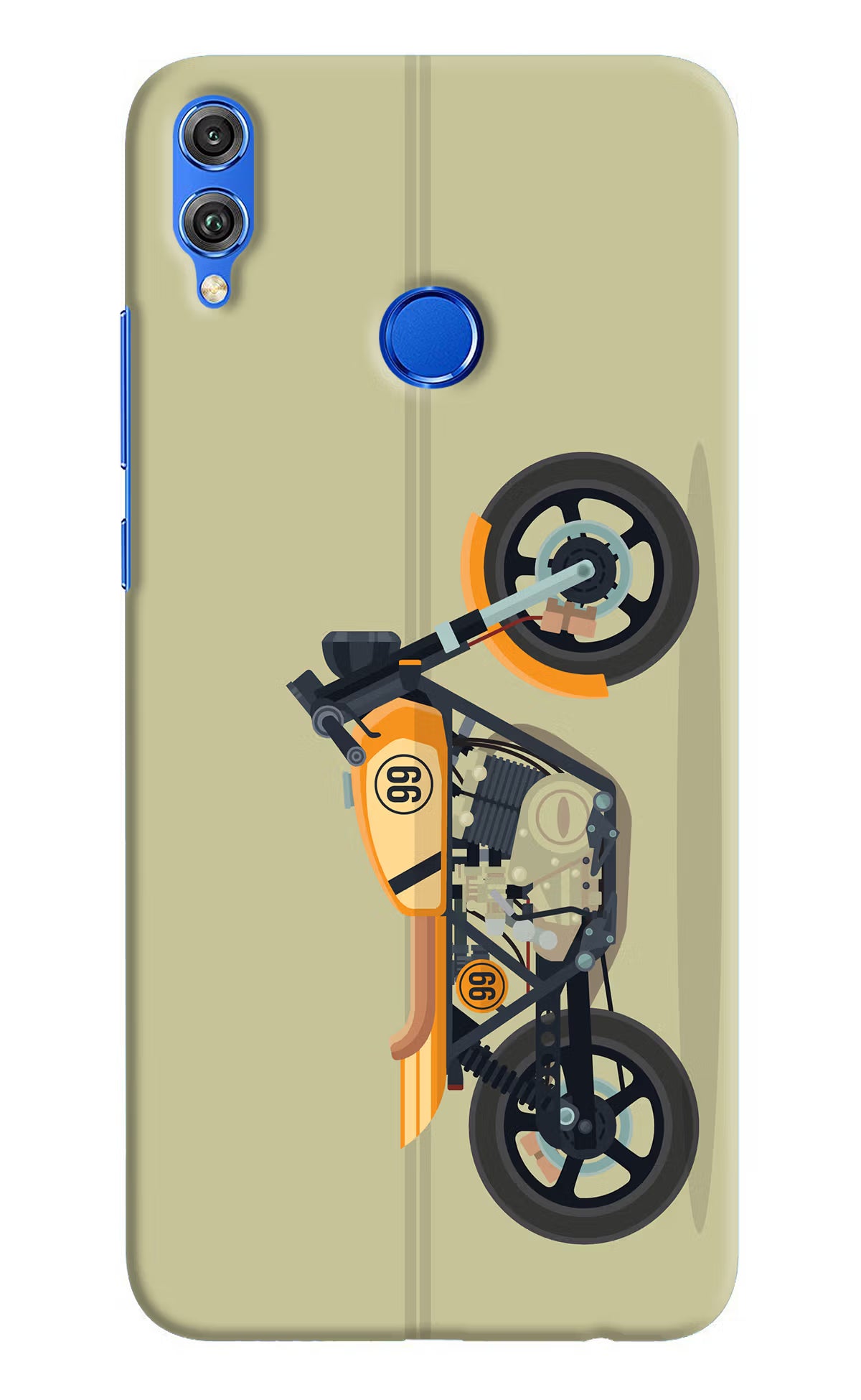Vertical Speedster Honor 8X Hard Case Back Cover by Casekaro