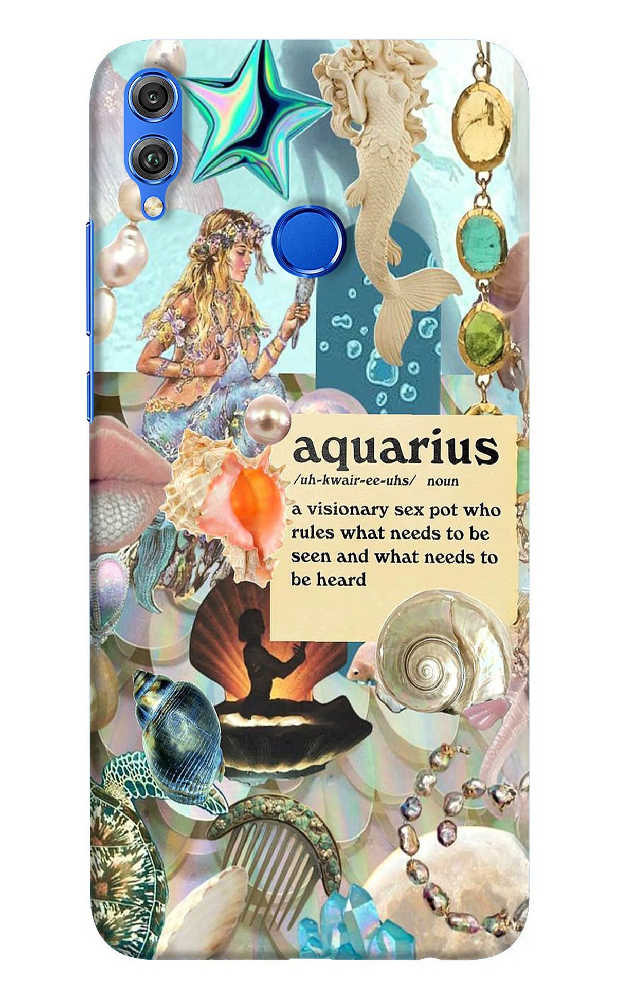 Aquarius Zodiac Honor 8X Hard Case Back Cover by Casekaro