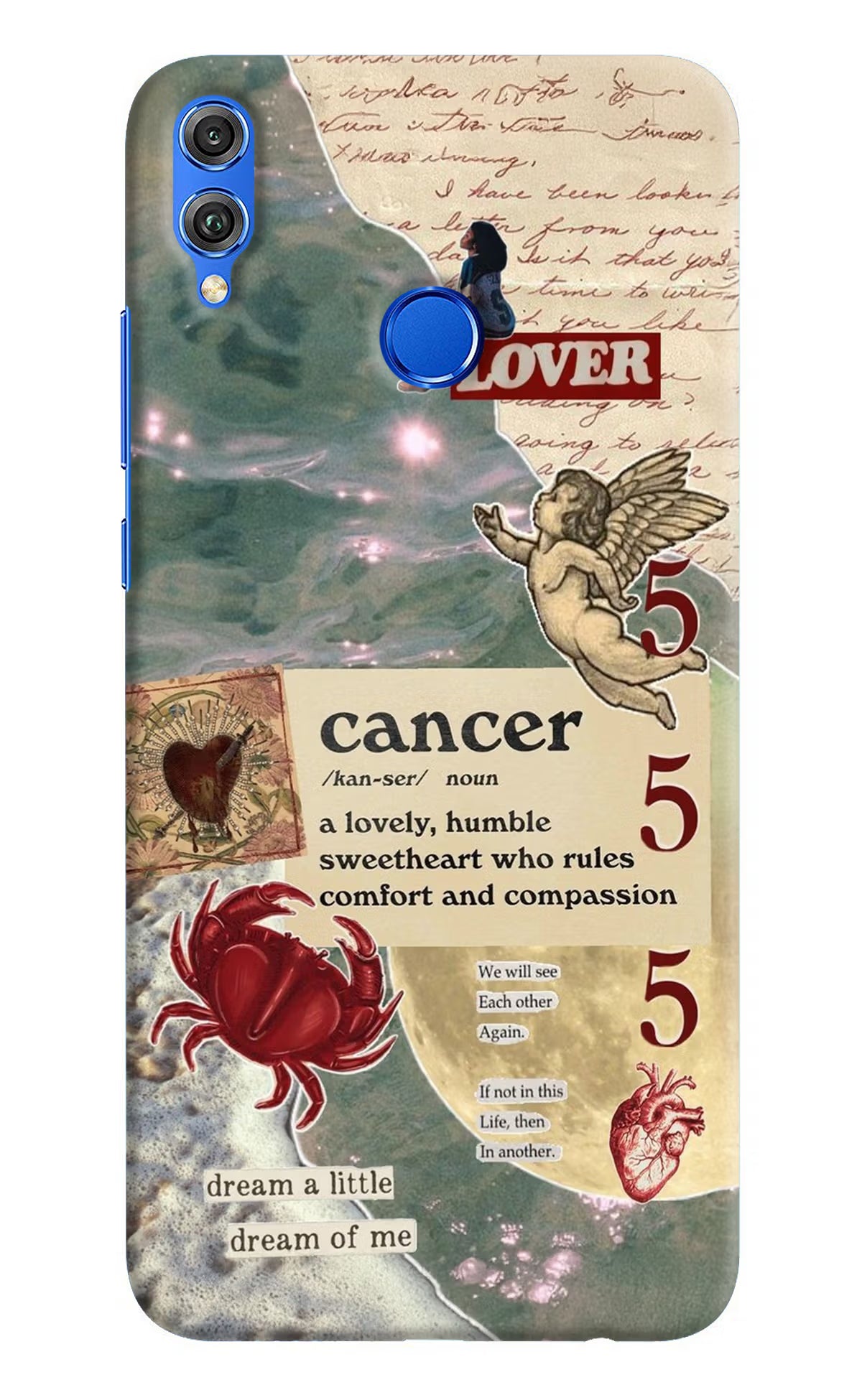 Cancer Zodiac Honor 8X Hard Case Back Cover by Casekaro