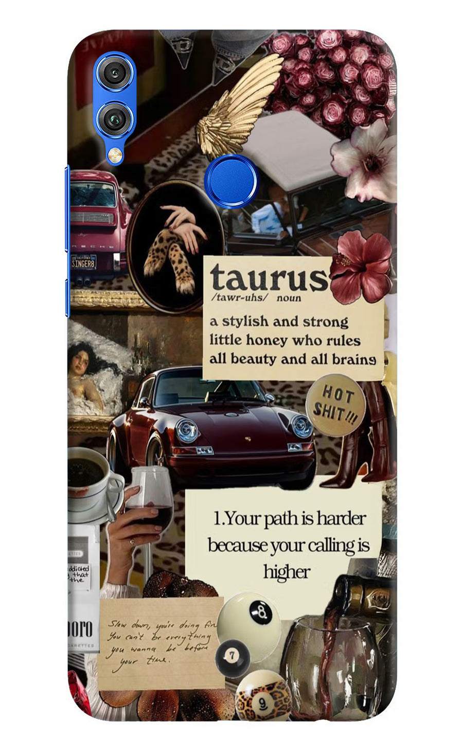Taurus Zodiac Honor 8X Back Cover, Hard case