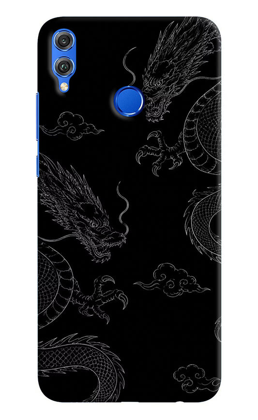 Twin Dragons Honor 8X Hard Case Back Cover by Casekaro