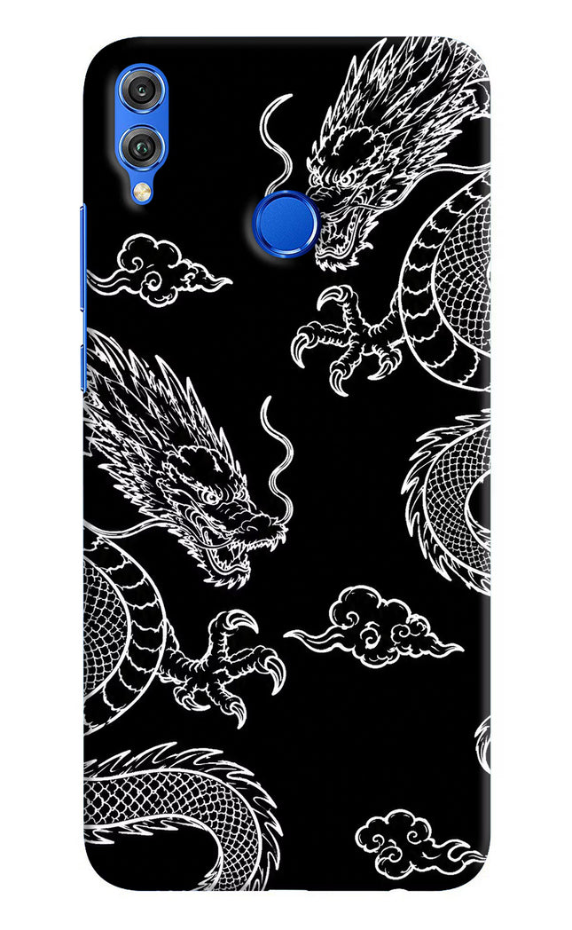 Twin Dragons Honor 8X Hard Case Back Cover by Casekaro