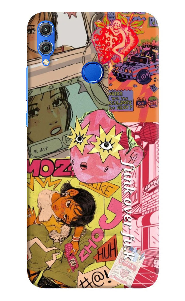 Funkover Honor 8X Hard Case Back Cover by Casekaro
