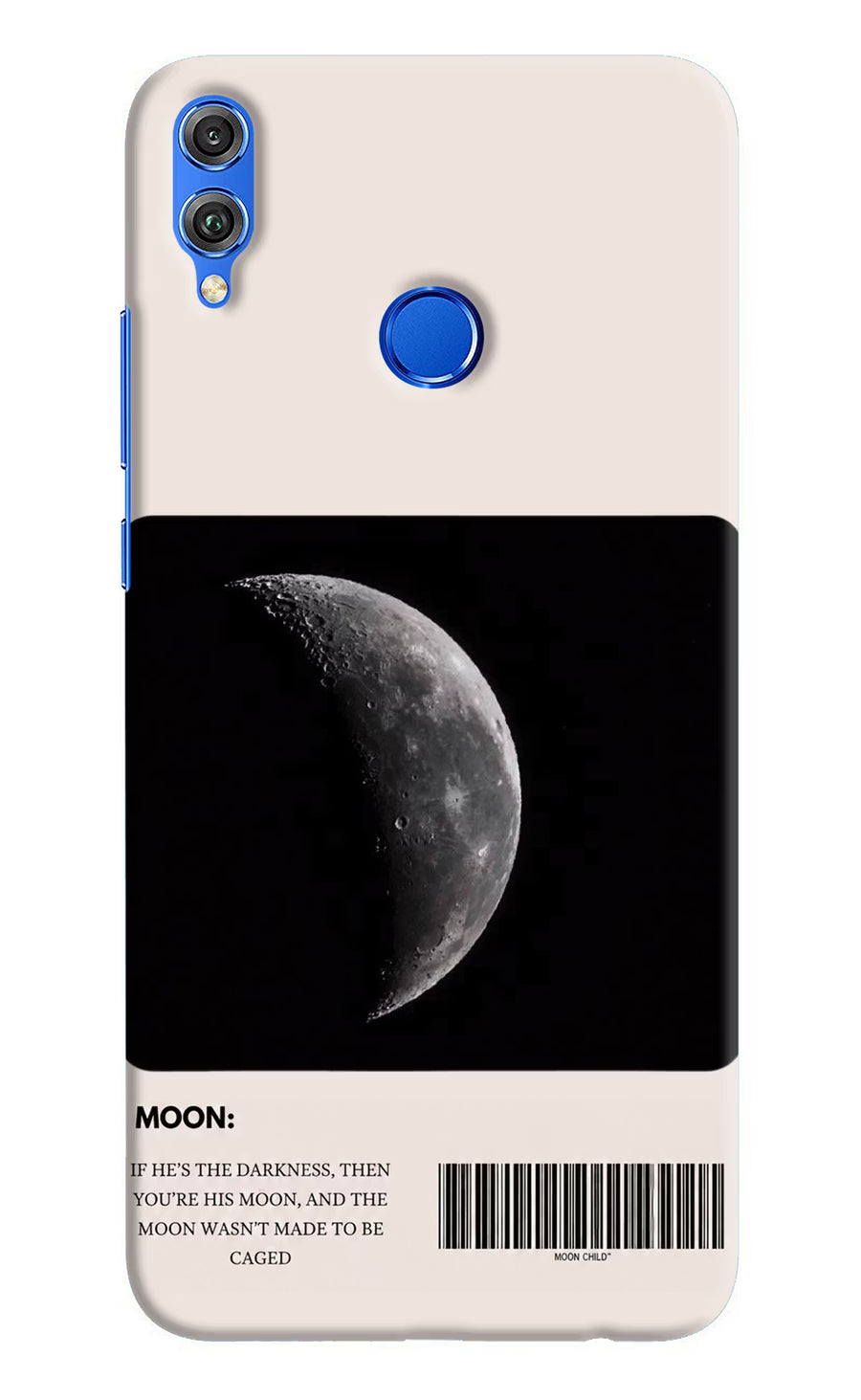 Moon Phase Honor 8X Back Cover, Hard case