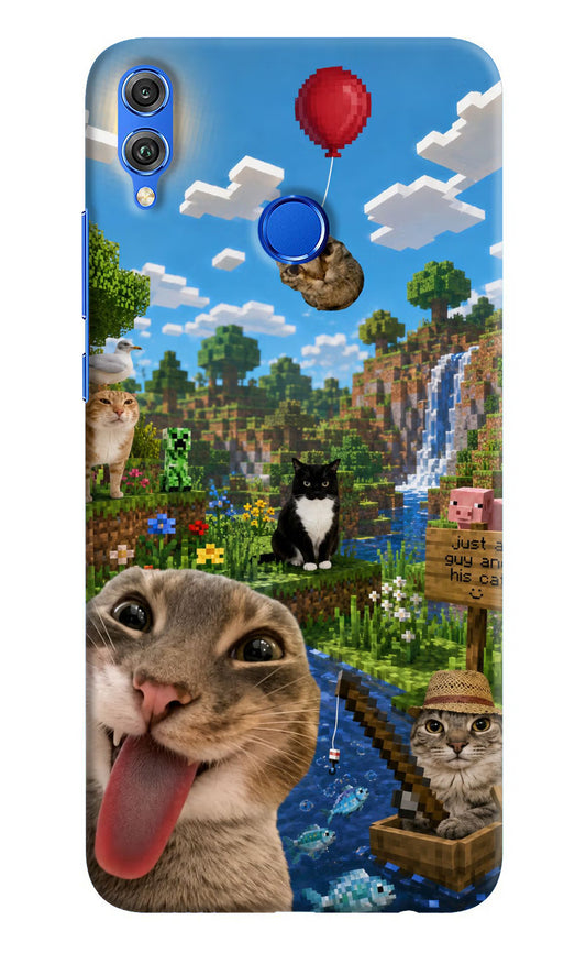 Minecraft Cat Chaos Honor 8X Hard Case Back Cover by Casekaro