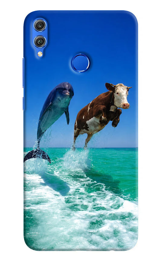 Dolphin vs Cow Honor 8X Hard Case Back Cover by Casekaro