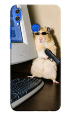 Hacker Hamster Honor 8X Hard Case Back Cover by Casekaro