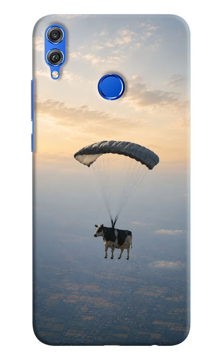 Skydiving Cow Honor 8X Back Cover, Hard case