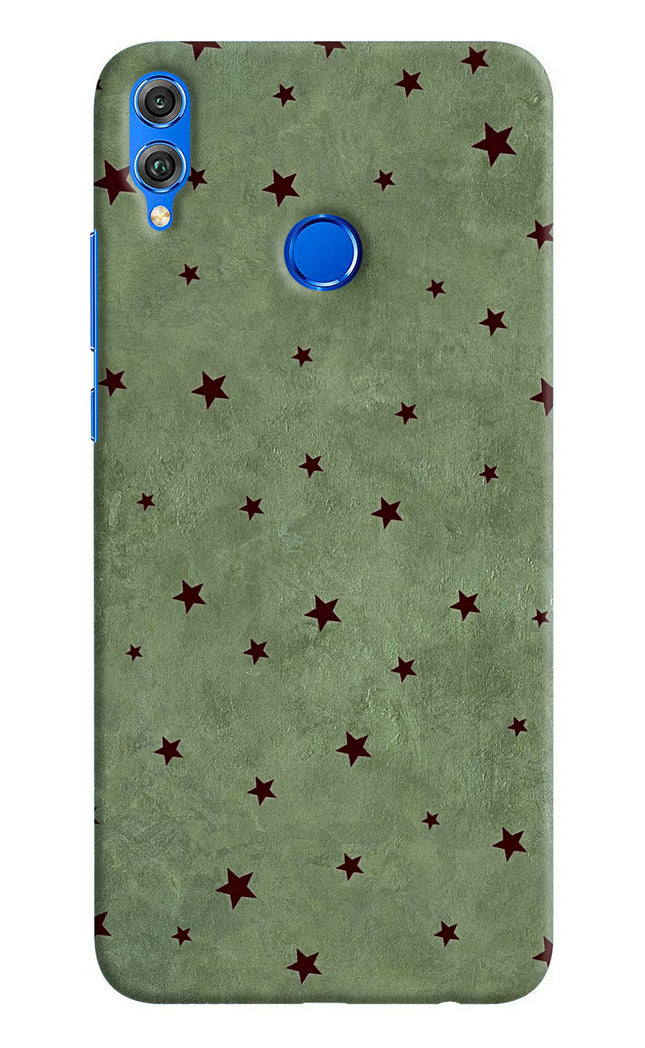 Green Stars Honor 8X Hard Case Back Cover by Casekaro