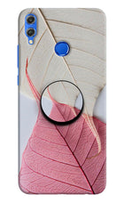 White Pink Leaf Honor 8X Pop Case by Casekaro