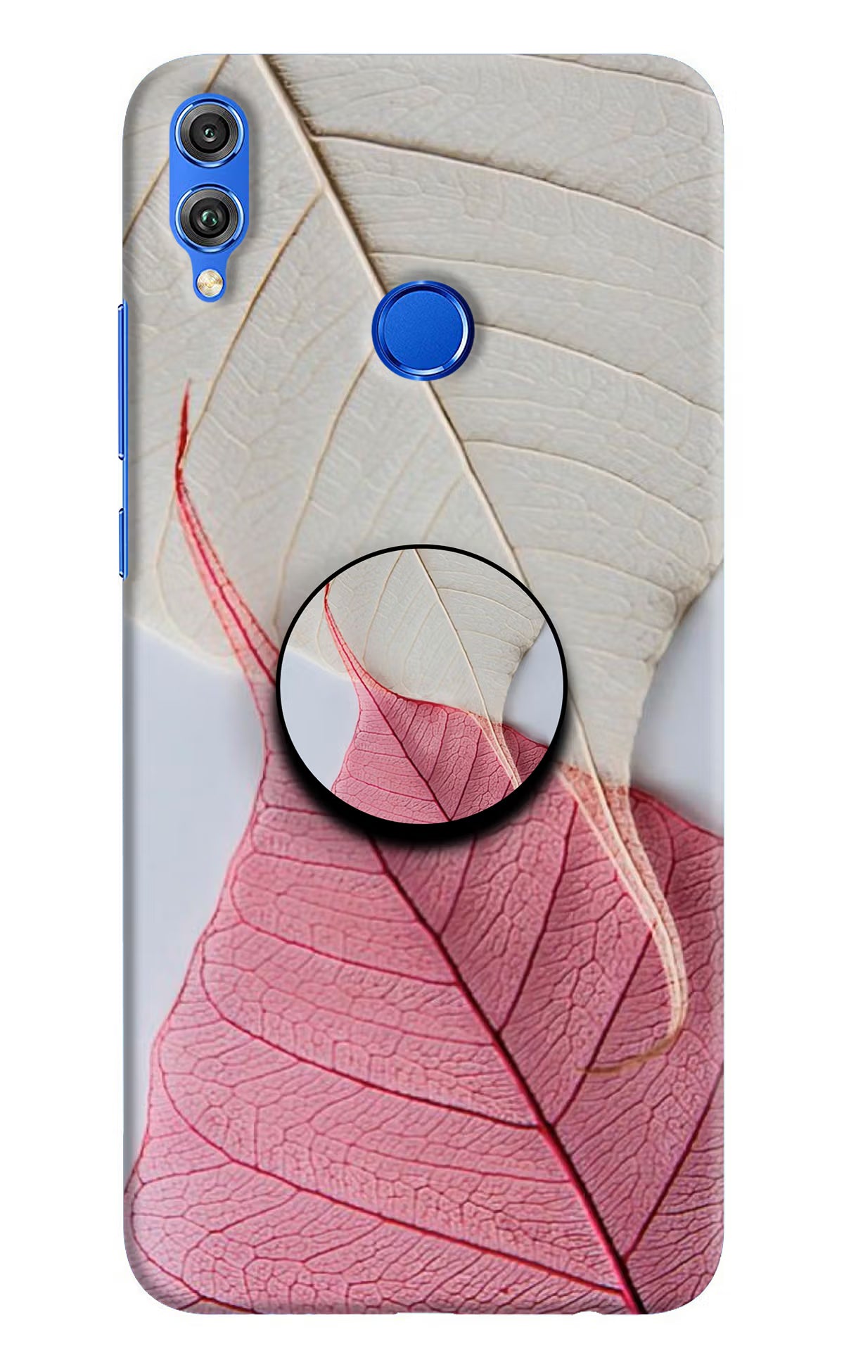 White Pink Leaf Honor 8X Pop Case by Casekaro
