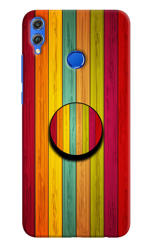 Multicolor Wooden Honor 8X Pop Case by Casekaro