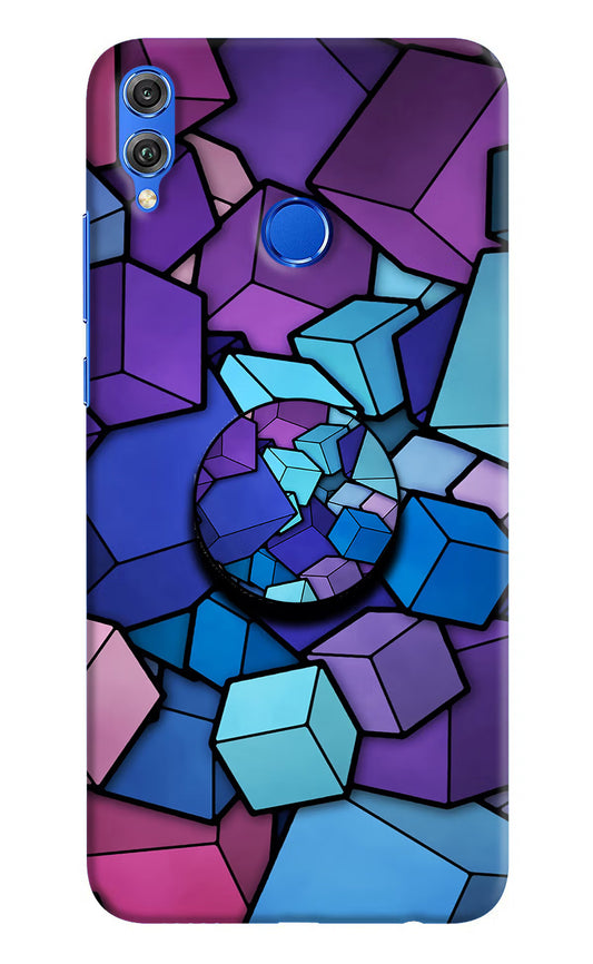Cubic Abstract Honor 8X Pop Case by Casekaro