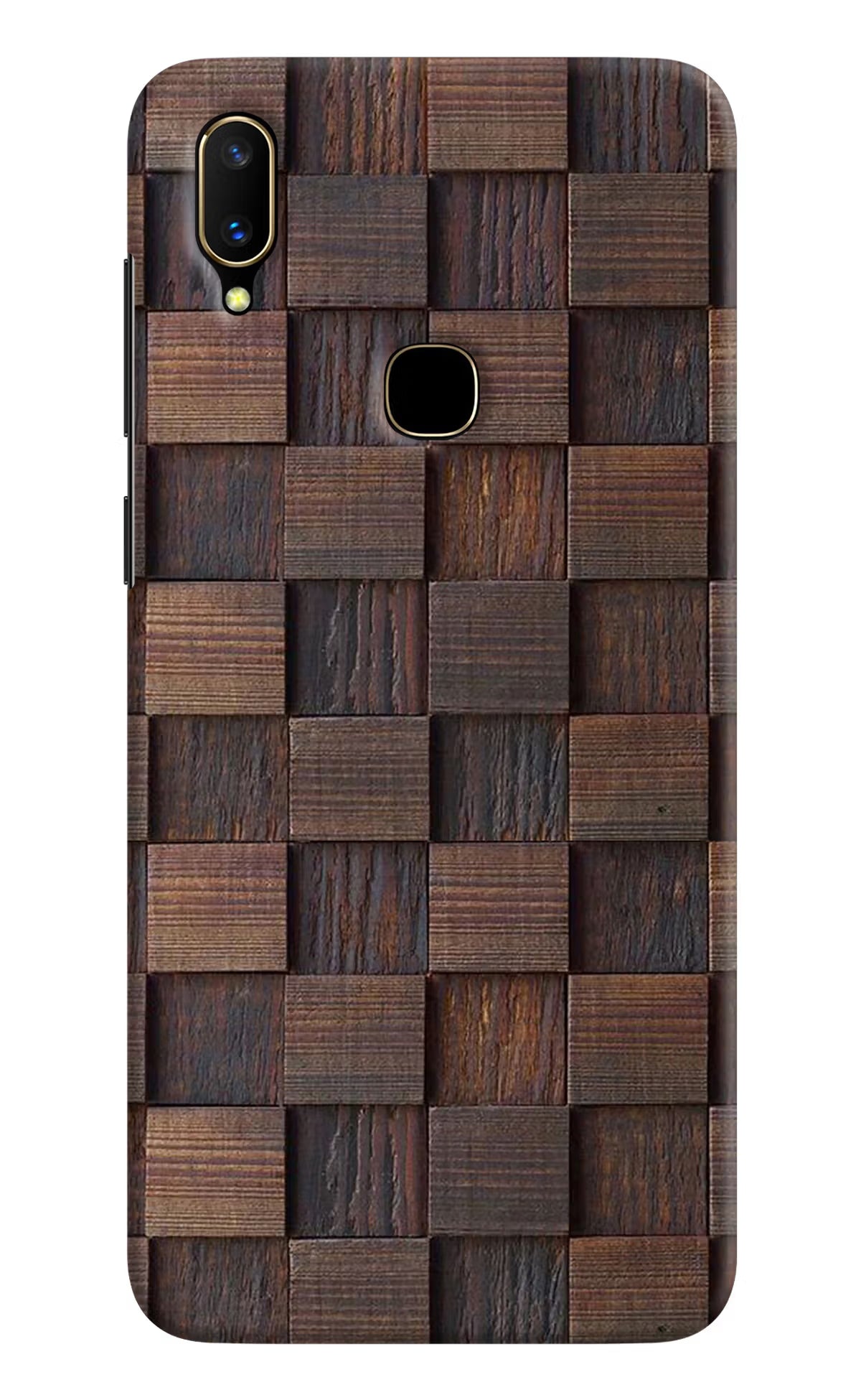 Wooden Cube Design Vivo V11 Hard Case Back Cover by Casekaro