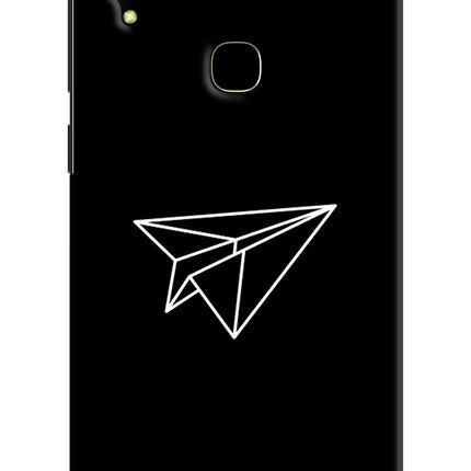Paper Plane White Vivo V11 Hard Case Back Cover by Casekaro
