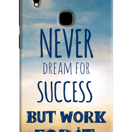 Never Dream For Success But Work For It Vivo V11 Hard Case Back Cover by Casekaro