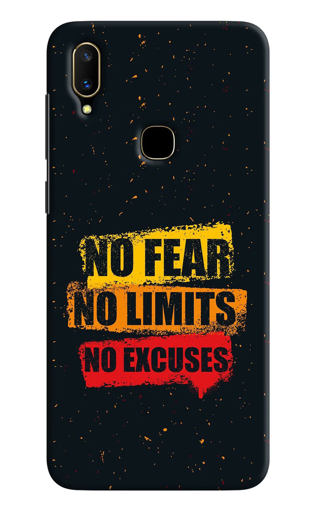 No Fear No Limits No Excuse Vivo V11 Hard Case Back Cover by Casekaro