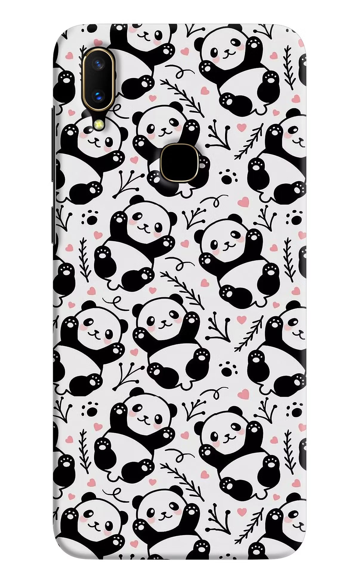 Cute Panda Vivo V11 Hard Case Back Cover by Casekaro