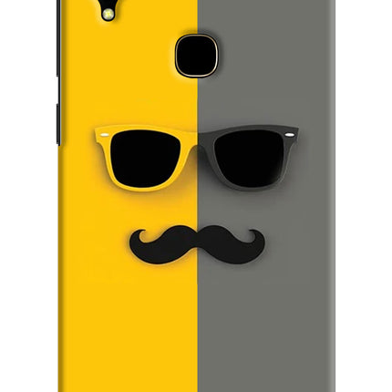Sunglasses with Mustache Vivo V11 Hard Case Back Cover by Casekaro