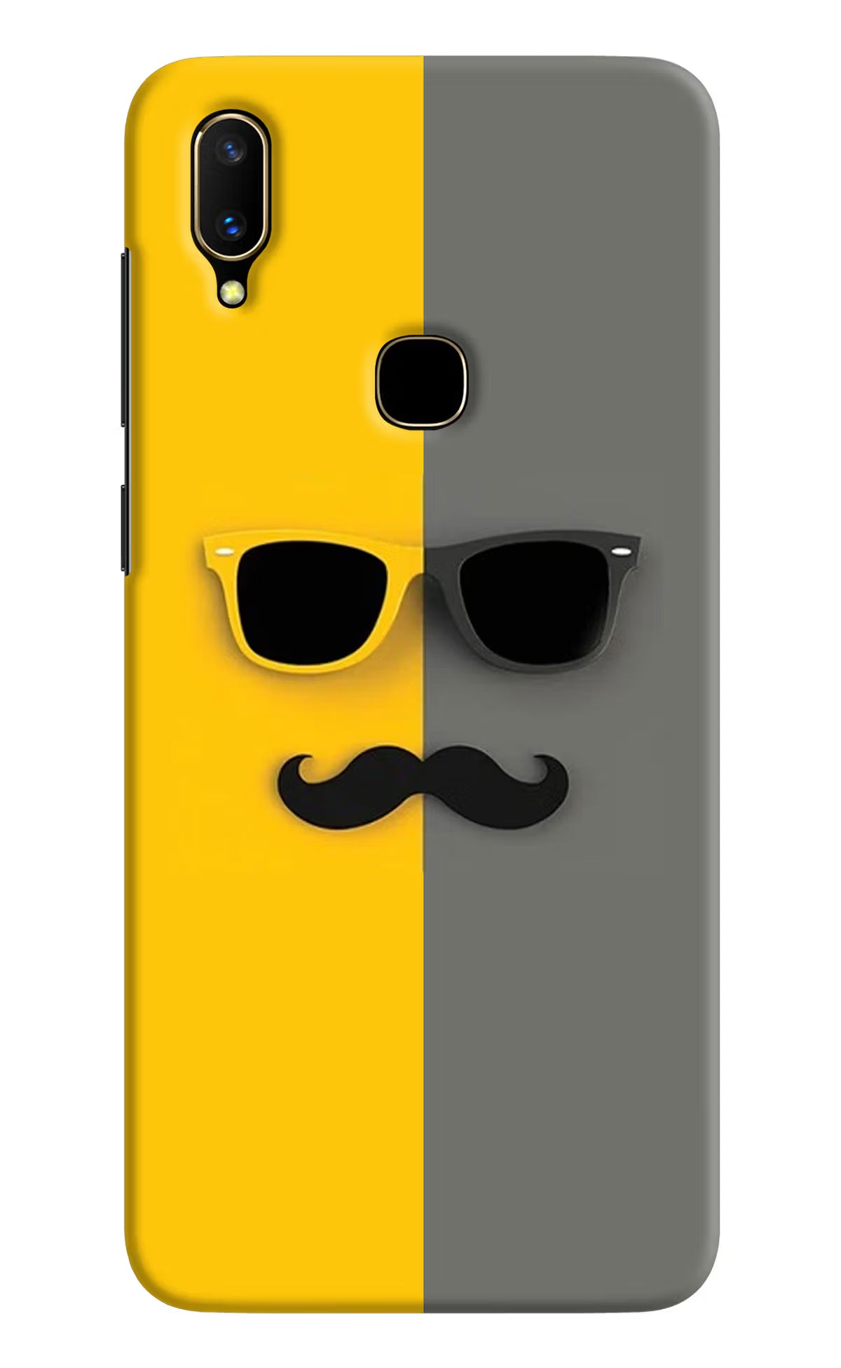 Sunglasses with Mustache Vivo V11 Hard Case Back Cover by Casekaro