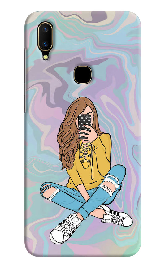 Selfie Girl Vivo V11 Hard Case Back Cover by Casekaro