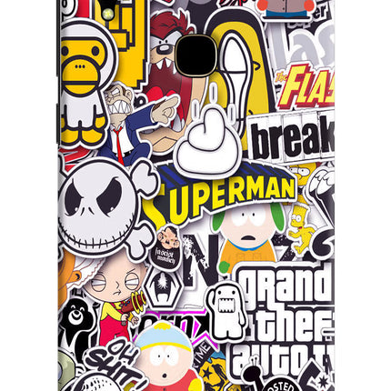 Sticker Bomb Vivo V11 Hard Case Back Cover by Casekaro