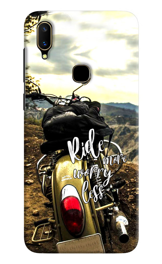 Ride More Worry Less Vivo V11 Hard Case Back Cover by Casekaro
