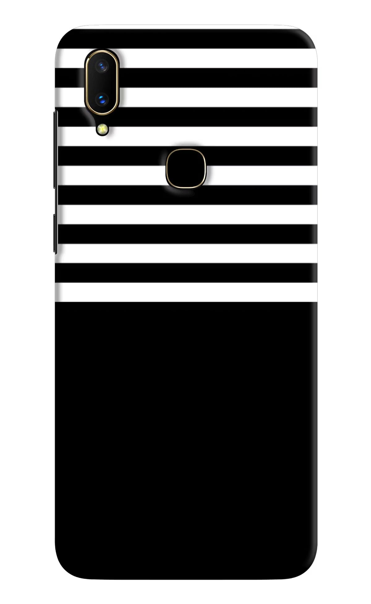 Black and White Print Vivo V11 Hard Case Back Cover by Casekaro