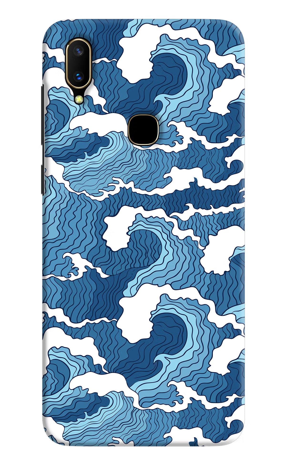 Blue Waves Vivo V11 Hard Case Back Cover by Casekaro