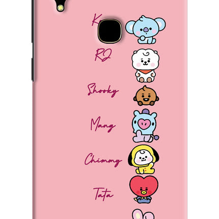 BTS names Vivo V11 Hard Case Back Cover by Casekaro