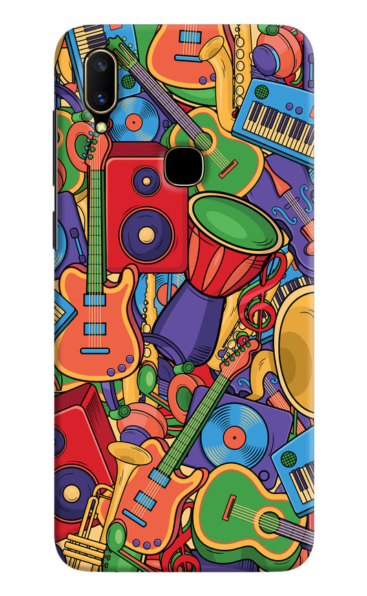 Music Instrument Doodle Vivo V11 Hard Case Back Cover by Casekaro