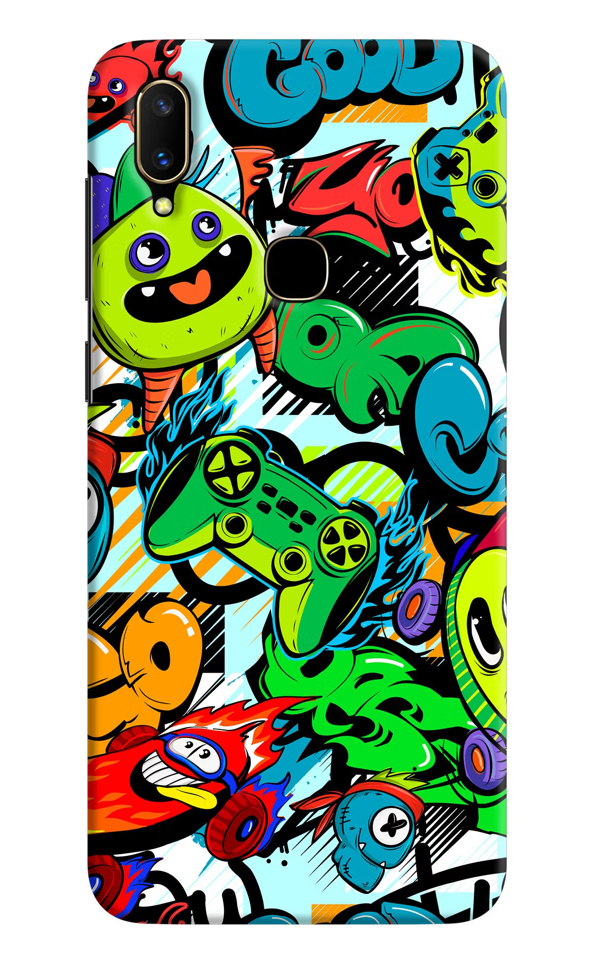 Game Doodle Vivo V11 Hard Case Back Cover by Casekaro