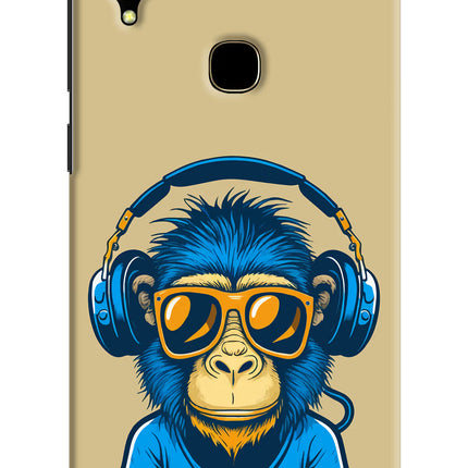 Monkey Headphone Vivo V11 Hard Case Back Cover by Casekaro