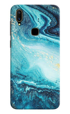 Blue Glitter Marble Vivo V11 Hard Case Back Cover by Casekaro