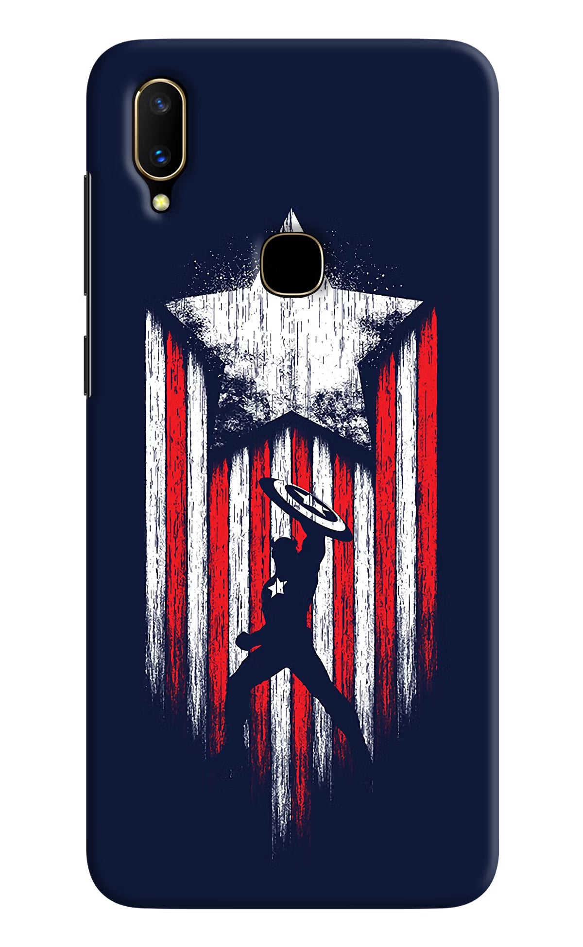 Captain America Marvel Art Vivo V11 Hard Case Back Cover by Casekaro